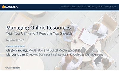 Managing Online Resources—Yes, You Can (and 9 Reasons You Should)