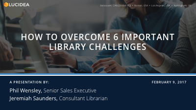 How To Overcome 6 Important Library Challenges