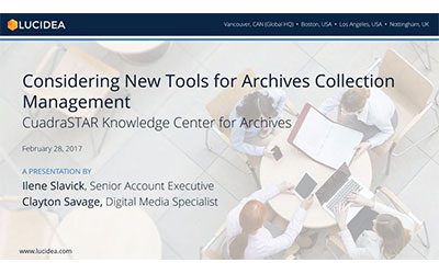 Considering New Tools for Archives Collection Management