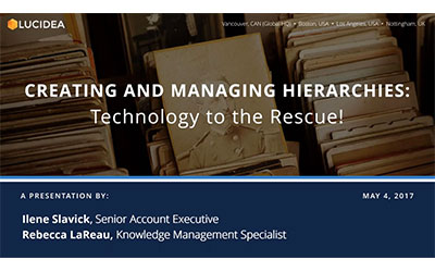 Creating and Managing Hierarchies: Technology to the Rescue!