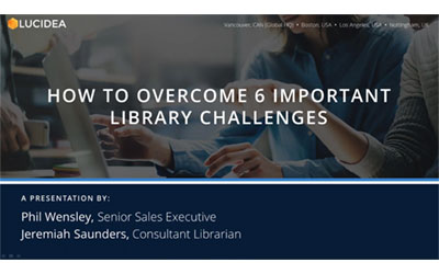 How To Overcome 6 Important Library Challenges (Nov. 2017)