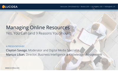 Managing Online Resources—Yes, You Can (and 9 Reasons You Should)- August 2017
