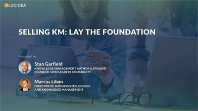 Selling KM: Lay the Foundation