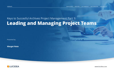 Leading and Managing Archives Project Teams