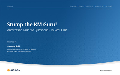 Stump the KM Guru!