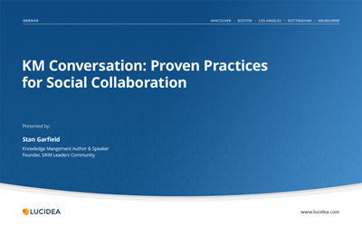 A KM Conversation: Proven Practices for Social Collaboration