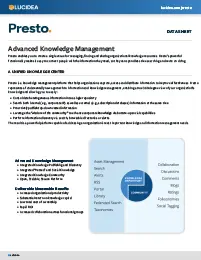 Thumbnail for the Presto datasheet