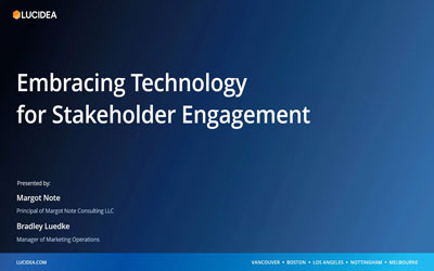 Embracing Technology for Stakeholder Engagement