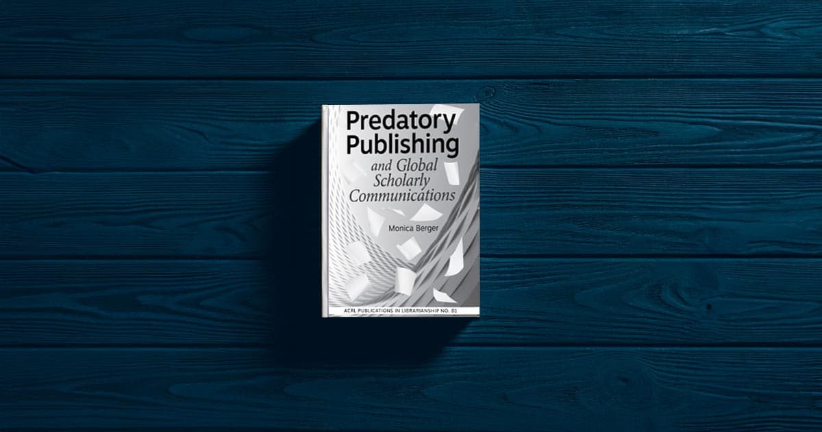 Book cover for Predatory Publishing by Monica Berger.