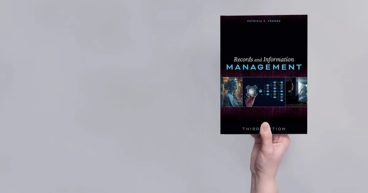 The book cover for Records and Information Management by Patricia Franks.