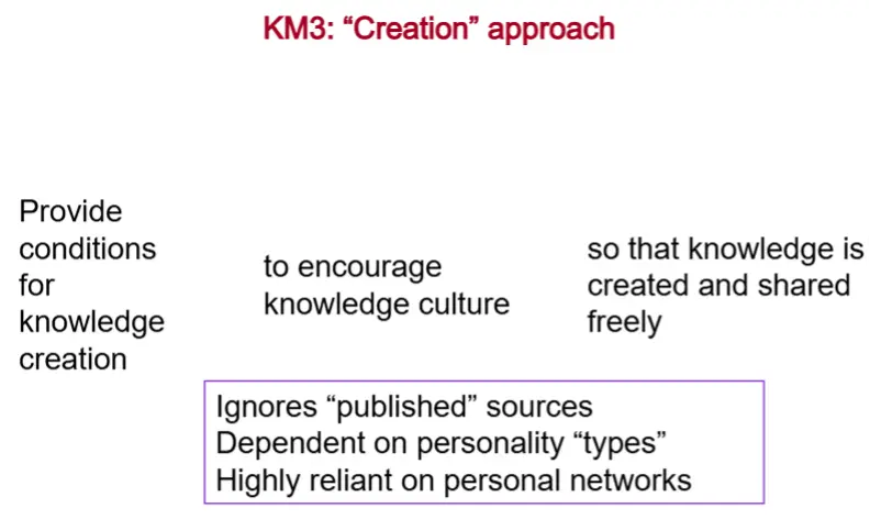 KM3: Creation approach