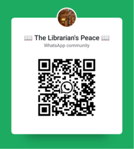 A QR code for the Librarian's Peace WhatsApp Community